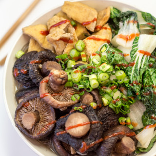 Mushroom Asian Noodle Soup – Vegan + Gluten-free