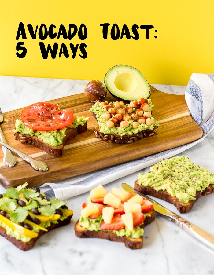 Avocado Toast 5 Ways - Vegan + Gluten-free | glutenfreeveganpantry.com